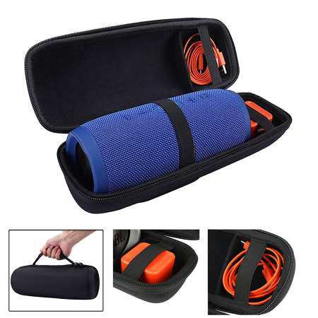 LEVTOP Portable Case for J BL Protective Zipper Hard Cover Bag Box for Wireless Bluetooth Speaker J bl Charge3 with Handle and Strap
