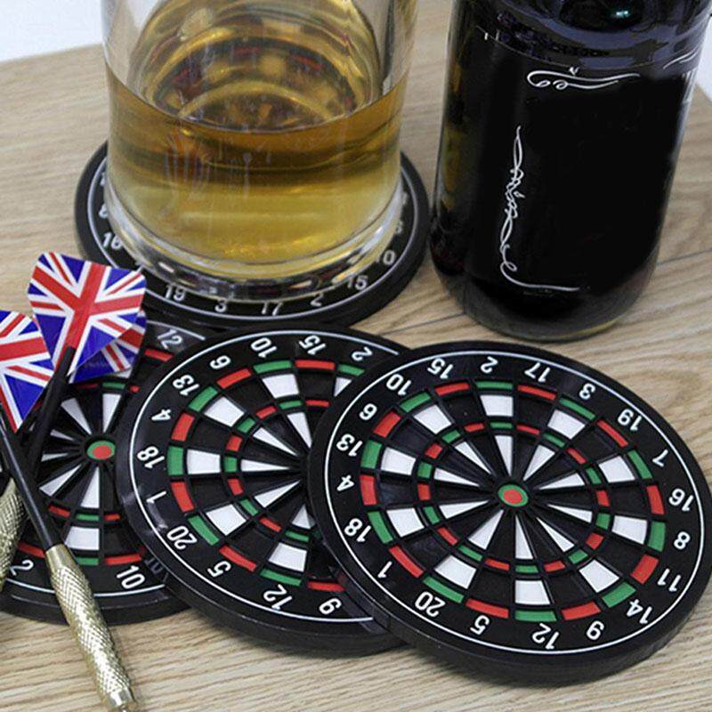 ABH 4pcs Dart Board Cup Pads Coaster Non-slip Placemat Mat