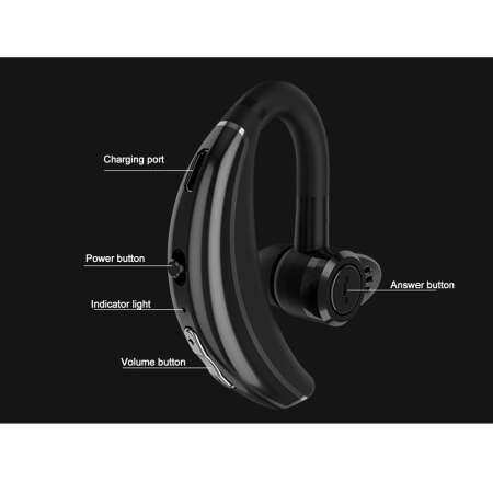 Eenten Stereo Waterproof CSR Solution Wireless Bluetooth Over the Ear Headphones + Auxiliary Ear Set(1 main earphone, 1 secondary ear earphone, 1 USB cable, 3 ear caps)