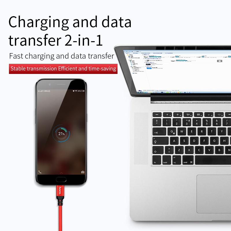 Cáp Micro USB HOCO X14 2A Dài 1M, Cáp Sạc Nhanh Cho Điện Thoại Di Động Samsung Xiaomi Huawei