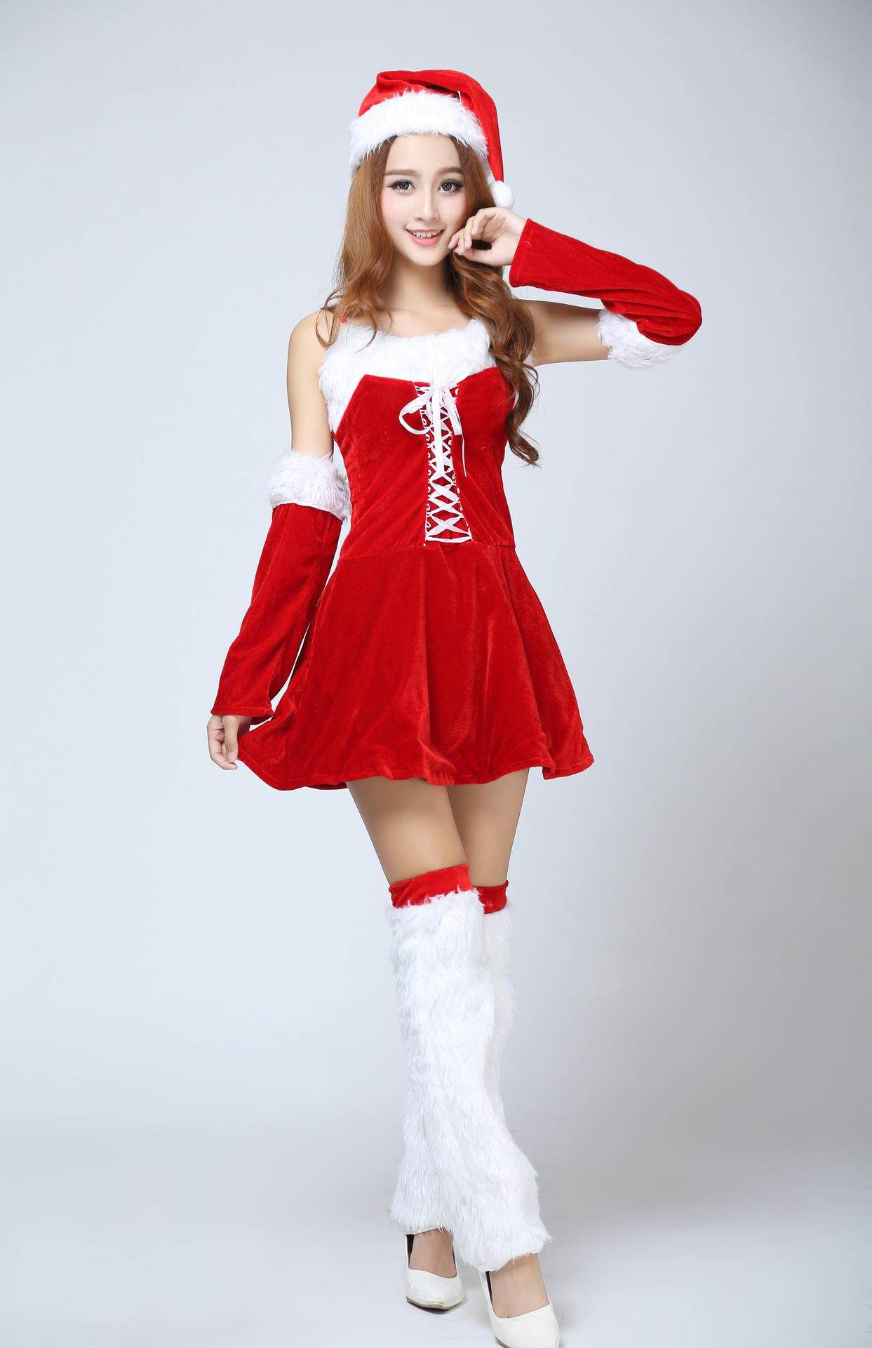 Christmas Fancy Play Uniform women sexy Christmas dress Santa Claus Costumes ladies Party Dress for Christmas