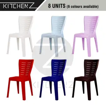 Pre Order 9 9 Deals 3v High Quality Stackable Dining Plastic Chair El 701 8 Pcs 6 Colour Available