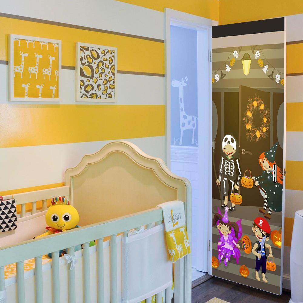 Merry Halloween Tường Nghệ Thuật Có Thể Tháo Rời Nhà Cửa Sổ Dán Tường Decal Trang Trí Tiệc Finleystore