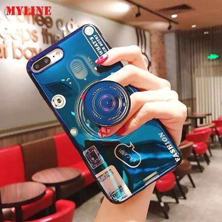 MyLine สำหรับ OPPO F9/F9 กล้องมืออาชีพ Smooth เคสโทรศัพท์นิ่มพร้อม POP Stand Holder ซิลิคอนฝาหลัง