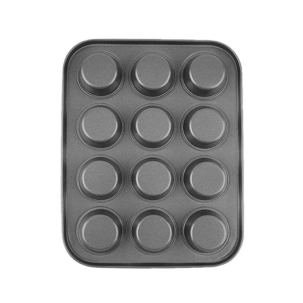 GETEK 12 Cups Mini Muffin Bun Cupcake Baking Bakeware Mould Tray Pan Kitchen