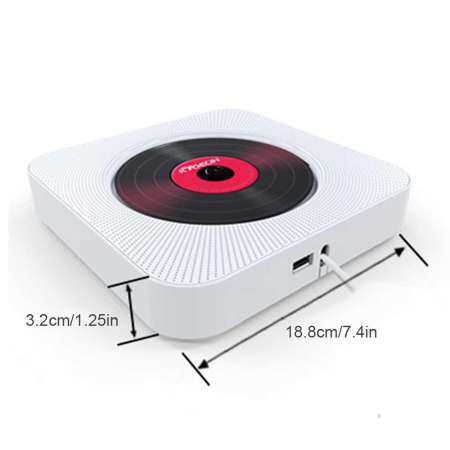 Foonee CD Player with Bluetooth, Govee Portable CD Player with Remote Control Wall Mountable CD Player with Screen FM Radio HiFi Speaker CD Music Player Supports USB, SD Card Aux Input Output 6 Playing Modes