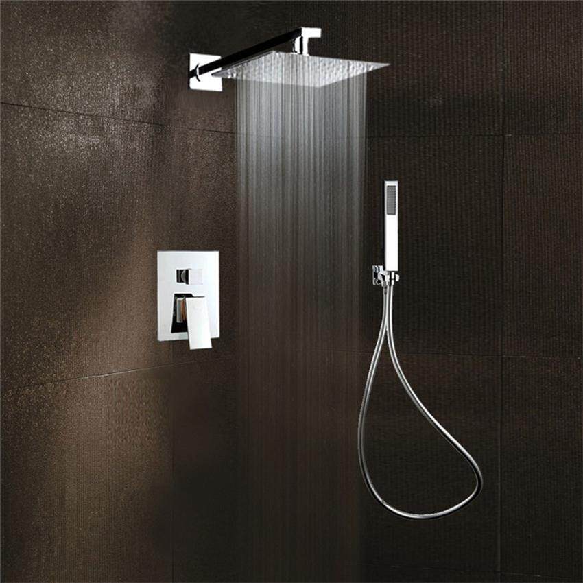 8 Inch Stainless Steel Bathroom Rain Shower Faucets Head Shower Set