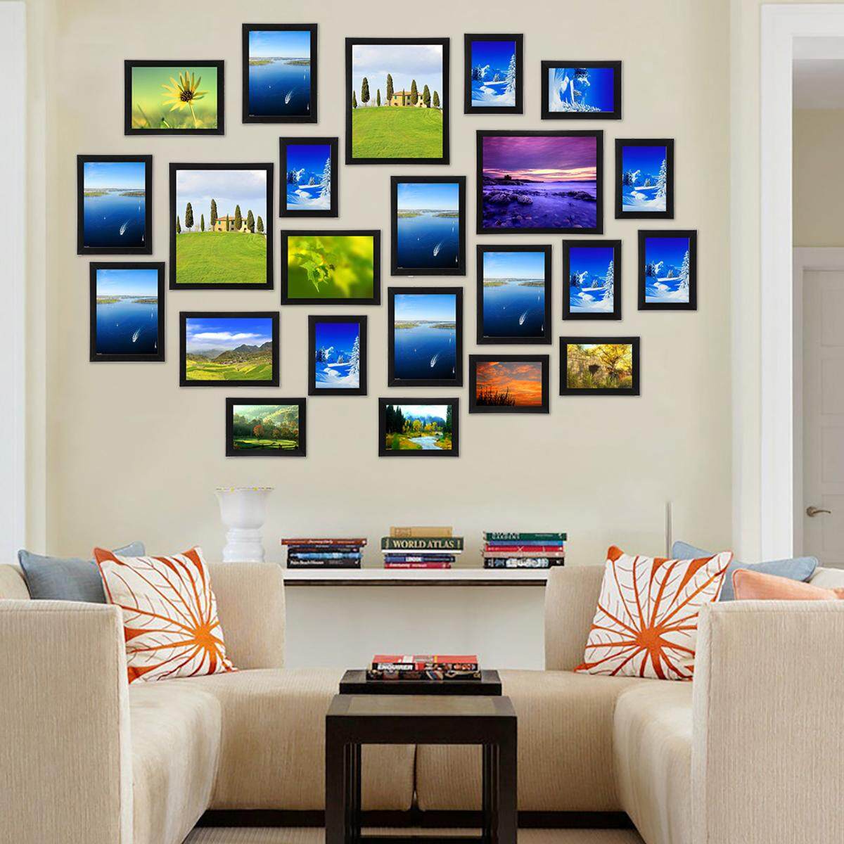 Picture wall creative household frame wall 23 Pcs black