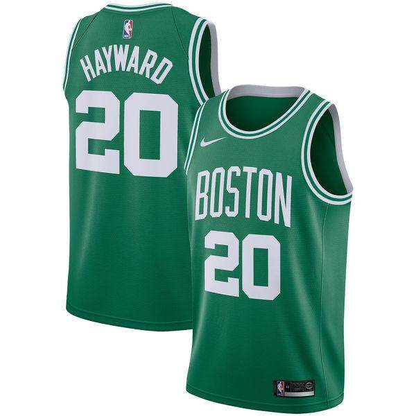 DUK NBA Men's Boston Celtics Gordon Hayward Green Swingman Jersey Icon Edition - intl