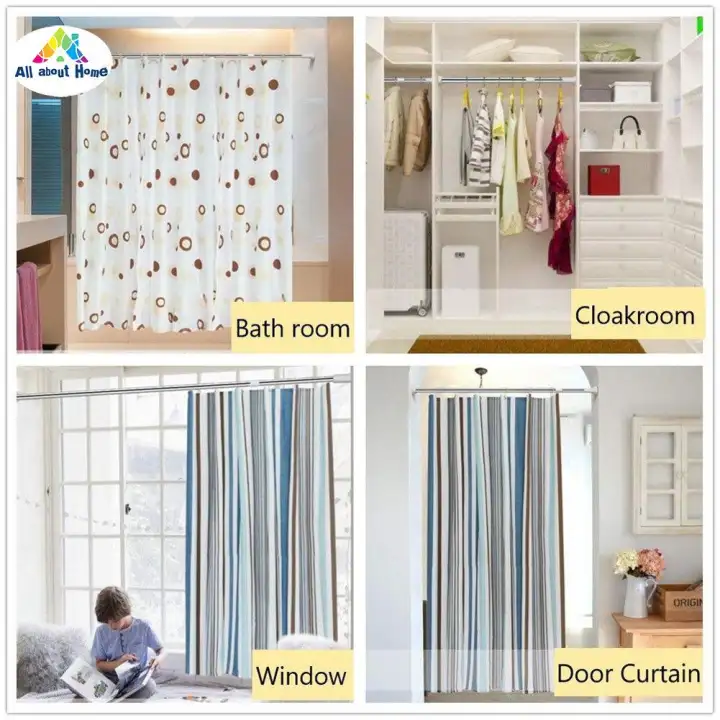 Abh Tension Rod Curtain Shower Adjustable Rod Spring Tension Easy