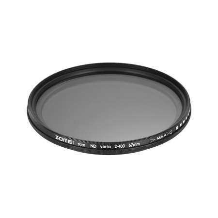 ZOMEI 67mm Ultra Slim Variable Fader ND2-400 Neutral Density ND Filter Adjustable ND2 ND4 ND8 ND16 ND32 to ND400 for Canon 7D 700D 600D 70D 60D 650D 550D for Nikon D7100 D80 D90 D7000 D5200 D3200 D5100 D3200 D5300 DSLR Cameras