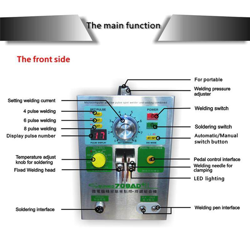 SUNKKO 709AD + 4 trong 1 Pin Xung Điểm Máy Hàn cho Hàn và Máy Hàn