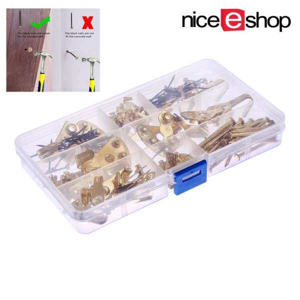 niceEshop Hooks Non-trace Nail Wooden Walls Frame The Hooks That Hang A Picture Metal Hook Stealth Hook 130 PCS