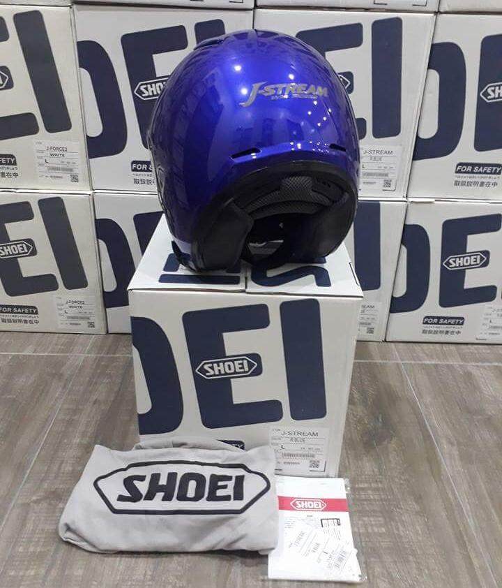 Shoei j hot sale stream biru