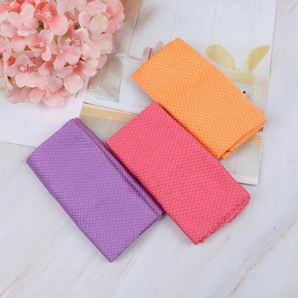 3 cái Microfiber Dishcloth Bếp Hình Chữ Nhật Giặt Khăn Lau Vệ Sinh Món Ăn Vải