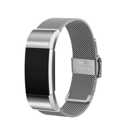 Milanese Stainless Steel Quick Release Watch Band Strap For Fitbit Charge 2 BK