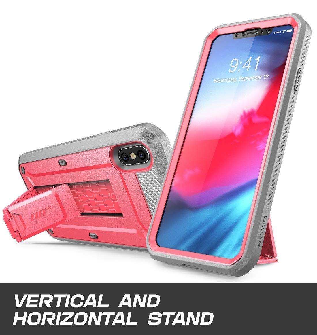 Cho Iphone XS Max Ốp lưng BẢO VỆ SUPCASE Toàn Thân Chắc Chắn Kẹp Bao Da có Nắp Đậy Bảo Vệ Màn Hình & Chân Đế