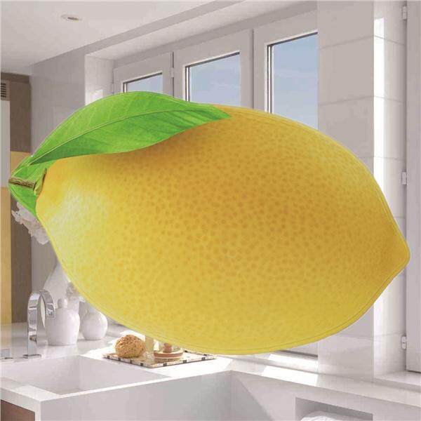 3D Fruit Pattern Bathmat Non-slip Bath Floor Mat Rugs Bathroom Kitchen Water-absorbing Carpet (Lemon)