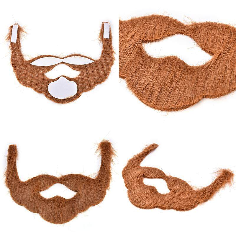 Cosplay Costume Party Male Man Halloween Beard Facial Hair Disguise Game Brown Mustache