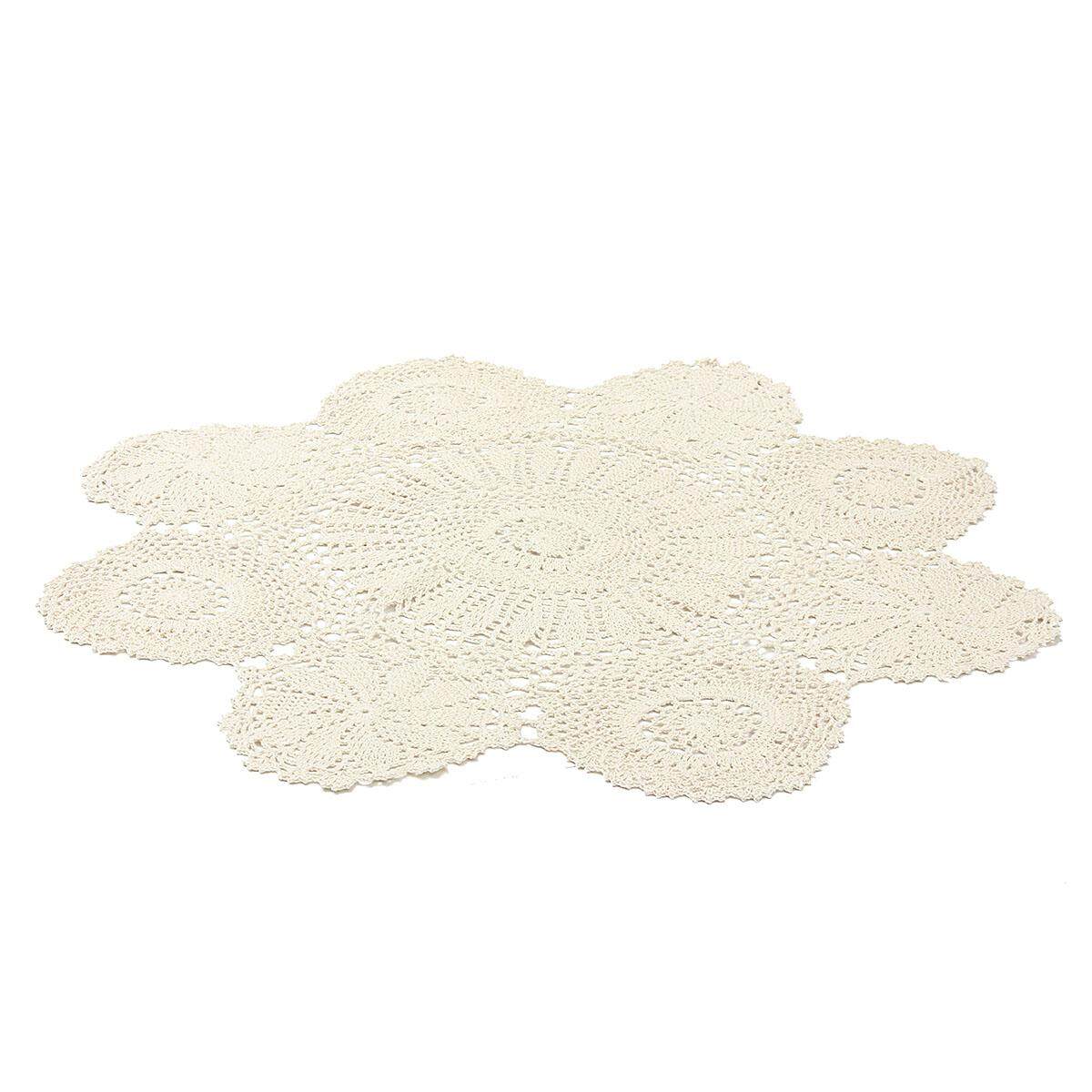 Áo croptop Phối Ren Doily Placemat Bàn Thảm Vải Sợi Bông Tròn 70 cm