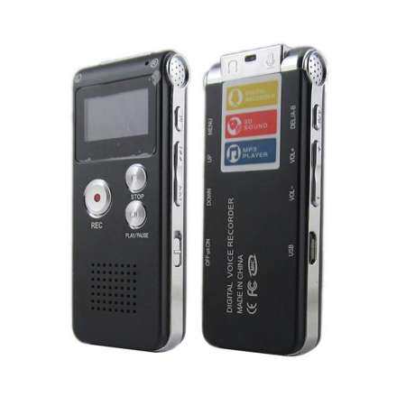 เครื่องบันทึกเสียงเครื่องอัดเสียงขนาดเล็ก MP3 8G หน่วยความจำ LCD ดิจิตอลจอแสดงผลการบรรยายการประชุมการบันทึกยาวสแตนด์บาย