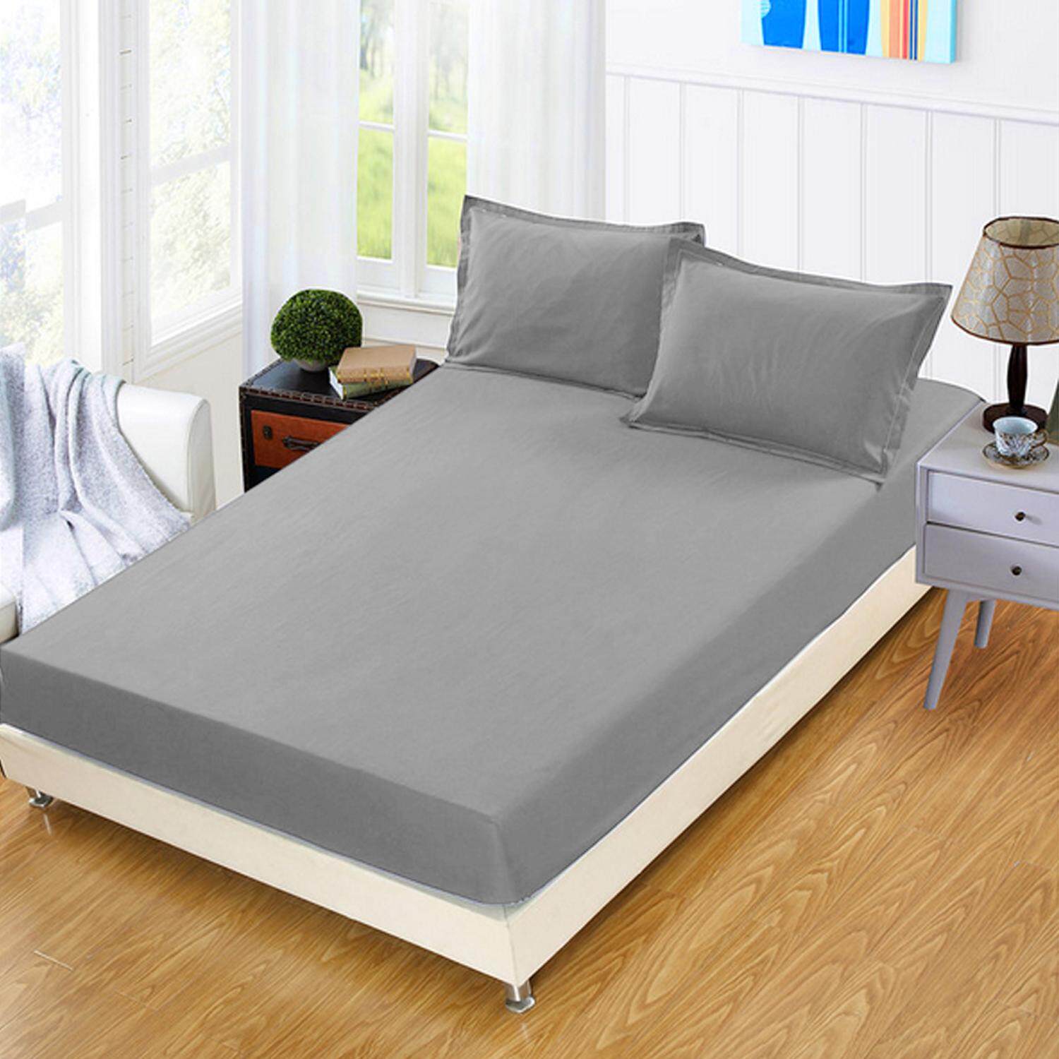 Breathable Mattress Protector Cover Fitted Sheet Suitable for Home Bed Mattress Pad Anti-mite Queen Size - intl