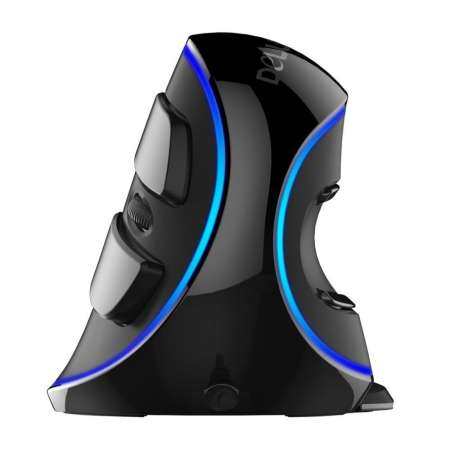 DELUX M618 PLUS เมาส์แนวตั้ง Blue Light ERGONOMIC Gamer เมาส์มีสายเมาส์สำหรับเล่นเกมส์ที่มีการสนับสนุนข้อมือสำหรับเดสก์ท็อป Dropshipping - INTL