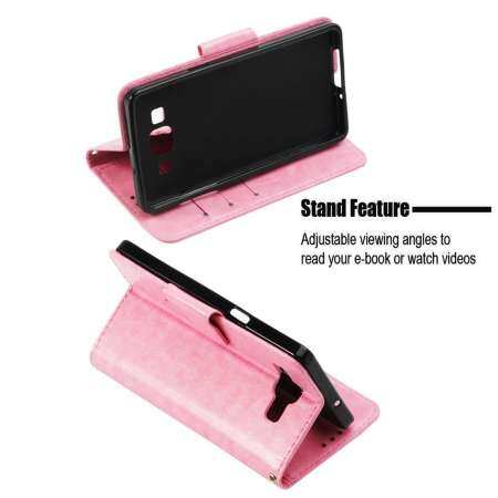 ซัมซุงกาแล็คซี่ A5 (2015), คุณภาพระดับพรีเมียมหนัง PU กระเป๋าสตางค์เคสโทรศัพท์มือถือสล็อตป้องกันพร้อมสายคล้องมือสำหรับซัมซุงกาแล็คซี่ A5 (2015) - INTL