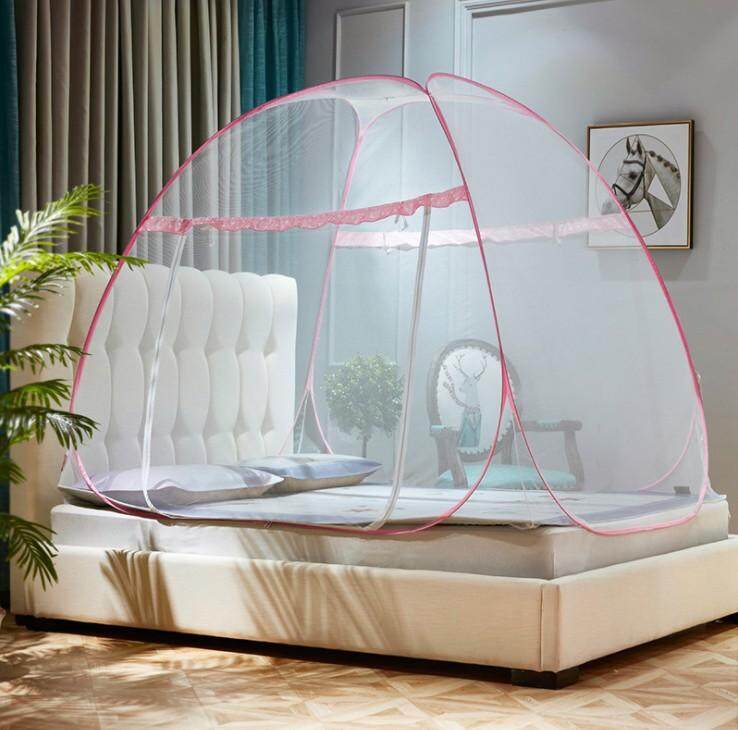 Summer Mosquito Net For Bed Free Installation Folding Netting Mongolia Yurt Style Bed Nets Curtain