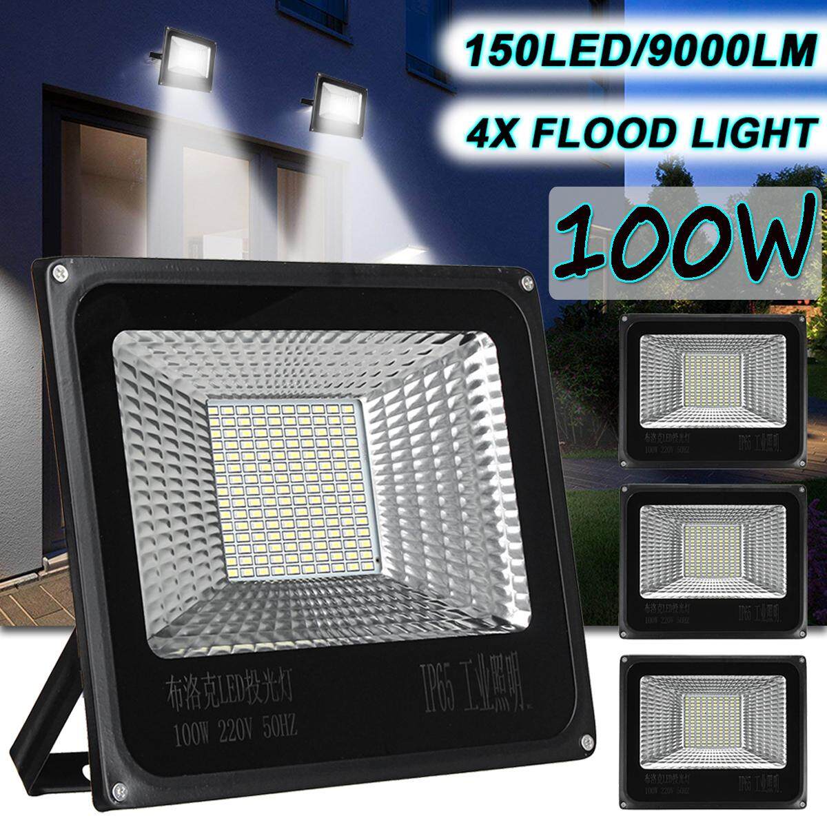 【Free Vận Chuyển + Đèn Flash Deal】4PCS 100 W 150 LED 9000LM Chống Nước Lũ Lụt Đèn Ngoài Trời Siêu Sáng Ngoài Trời