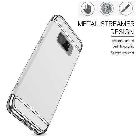 Case for Samsung Galaxy Note 8, 3 in 1 Anti-Scratch Shockproof Cover Electroplate Frame with Coated Surface Excellent Grip Casing