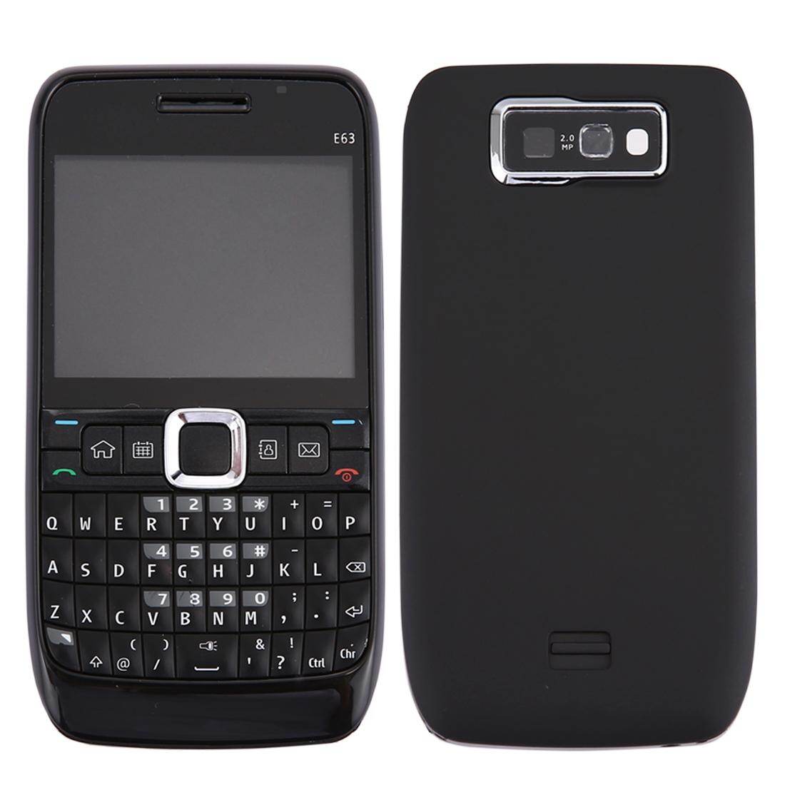 SmartPhonemall Vỏ Toàn Bộ Thân Máy (Nắp Trước + Mép Viền Khung Giữa + Nắp Lưng + Bàn Phím) Cho Nokia E63 (Đen)