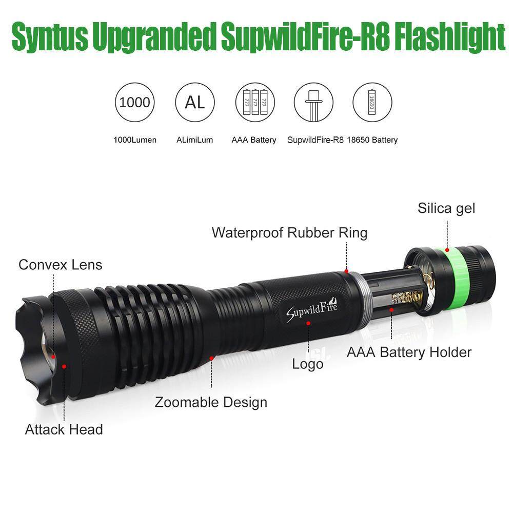 5000lm Genuine Shadowhawk X800 Tactical Flashlight T6 LED Military Torch kit