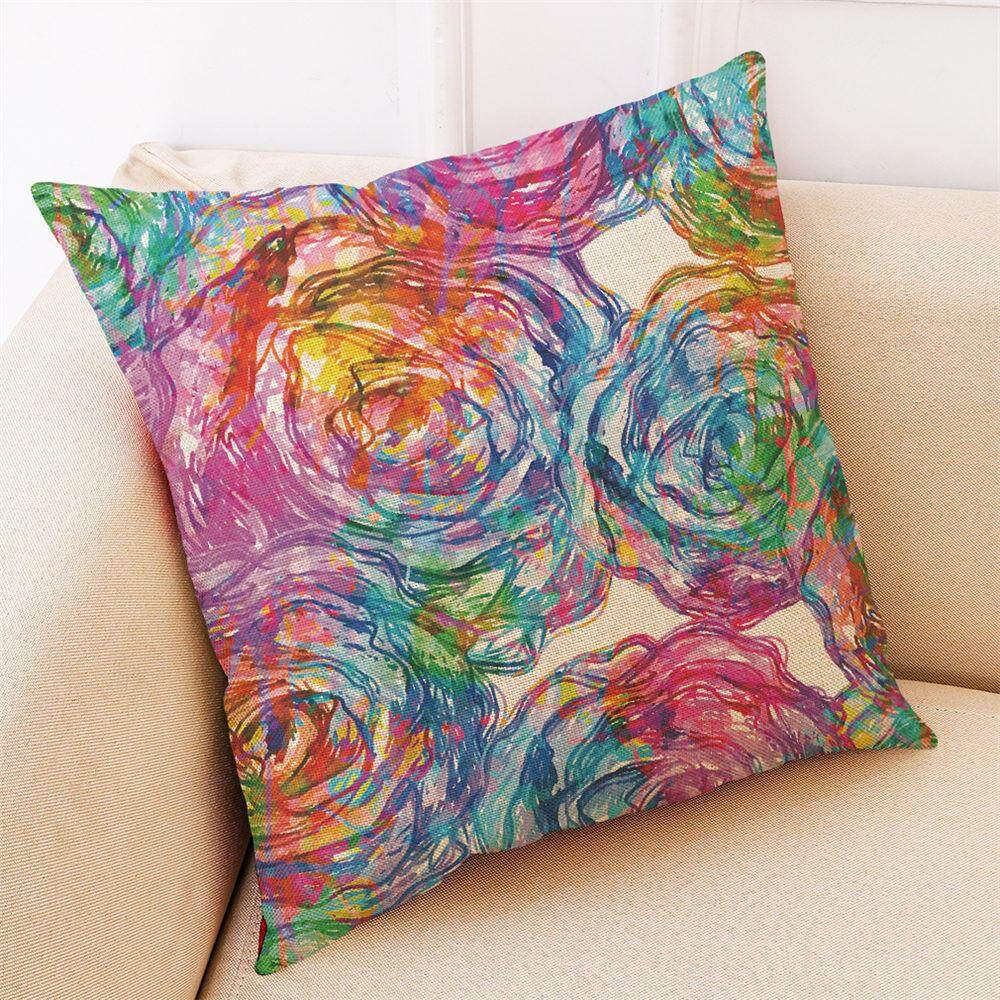Sofa PillowCase Home Cushion Covers Pillow Cover Decor Waist Characters Abstract