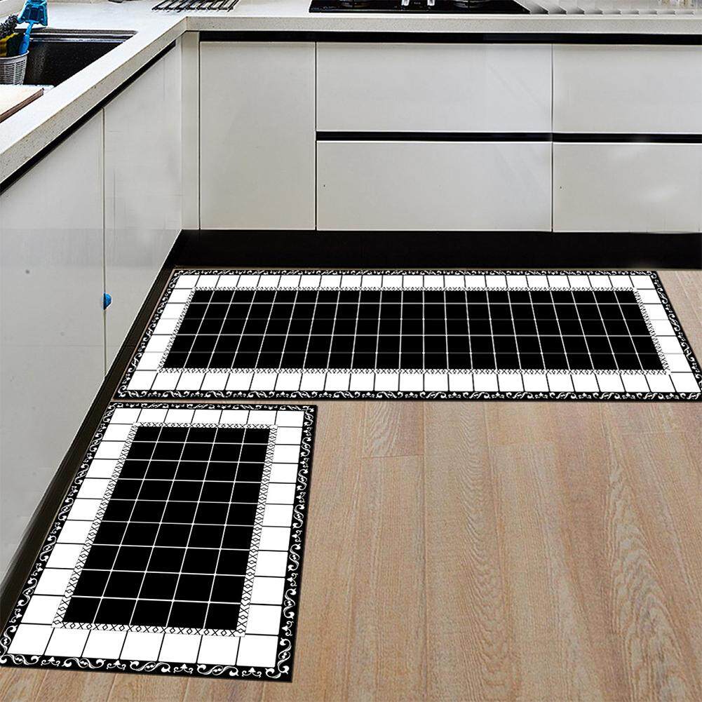 Star Mall2PCS/set Rectangle Non-slip Soft Floor Mat Water Absorbing Rug For Home Bathroom Kitchen