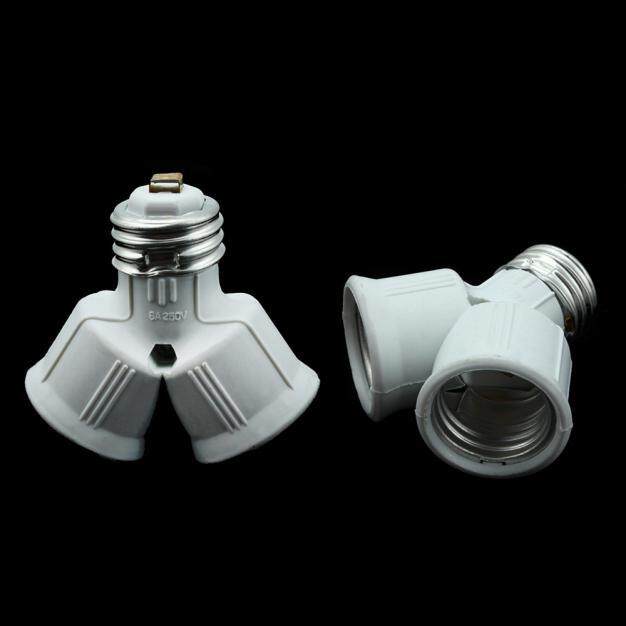 JY 5 PC E27 để 2XE27B Căn Cứ Ổ Cắm Bóng Đèn Đui đèn Adapter Cắm Chuyển Đổi