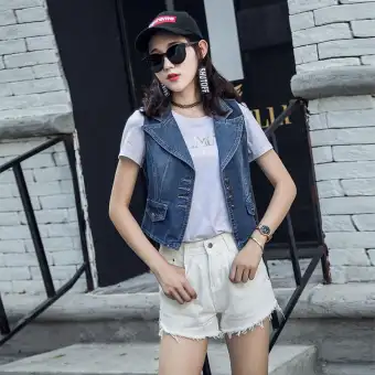 denim jacket waistcoat