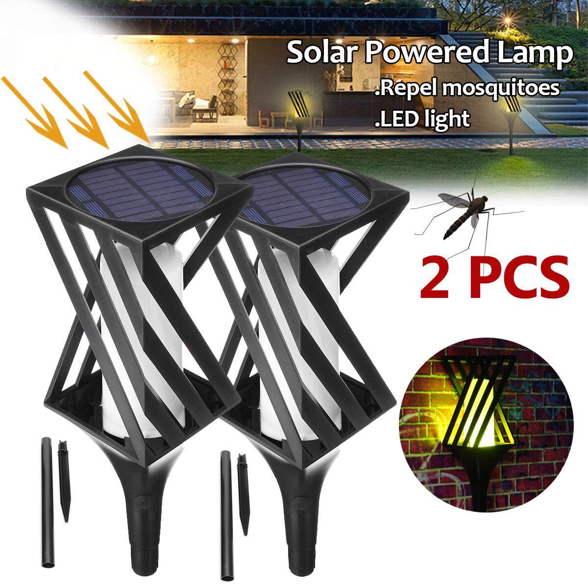 【Flash Deal】Solar Powered LED Light Pest Bug Zapper Insect Mosquito Killer Lamp