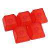 5PCs Transparent Cherry MX Key Cap Mechanical Keyboard Clear Red R2