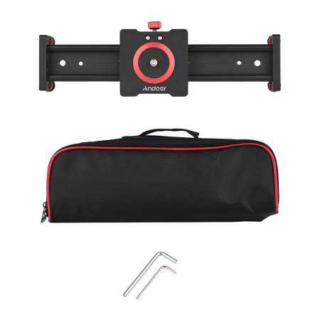 Andoer 30 เซนติเมตร/12 อลูมิเนียมอัลลอยนิ้ว Camera รางเลื่อน Video Stabilizer Rail ปิดป้องกัน DSLR Camera กล้องวิดีโอ DV ฟิล์มถ่ายภาพ, โหลดได้ถึง 11Lbs