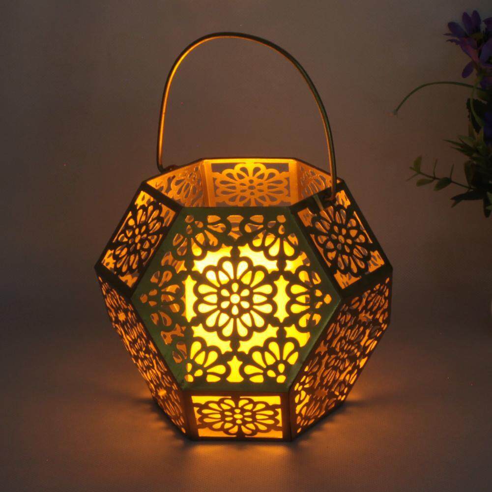 Newlifestyle Outdoor Retro Solar Hanging LED Light Candle Lantern Garden Yard Decor Lamp - intl(Gold)