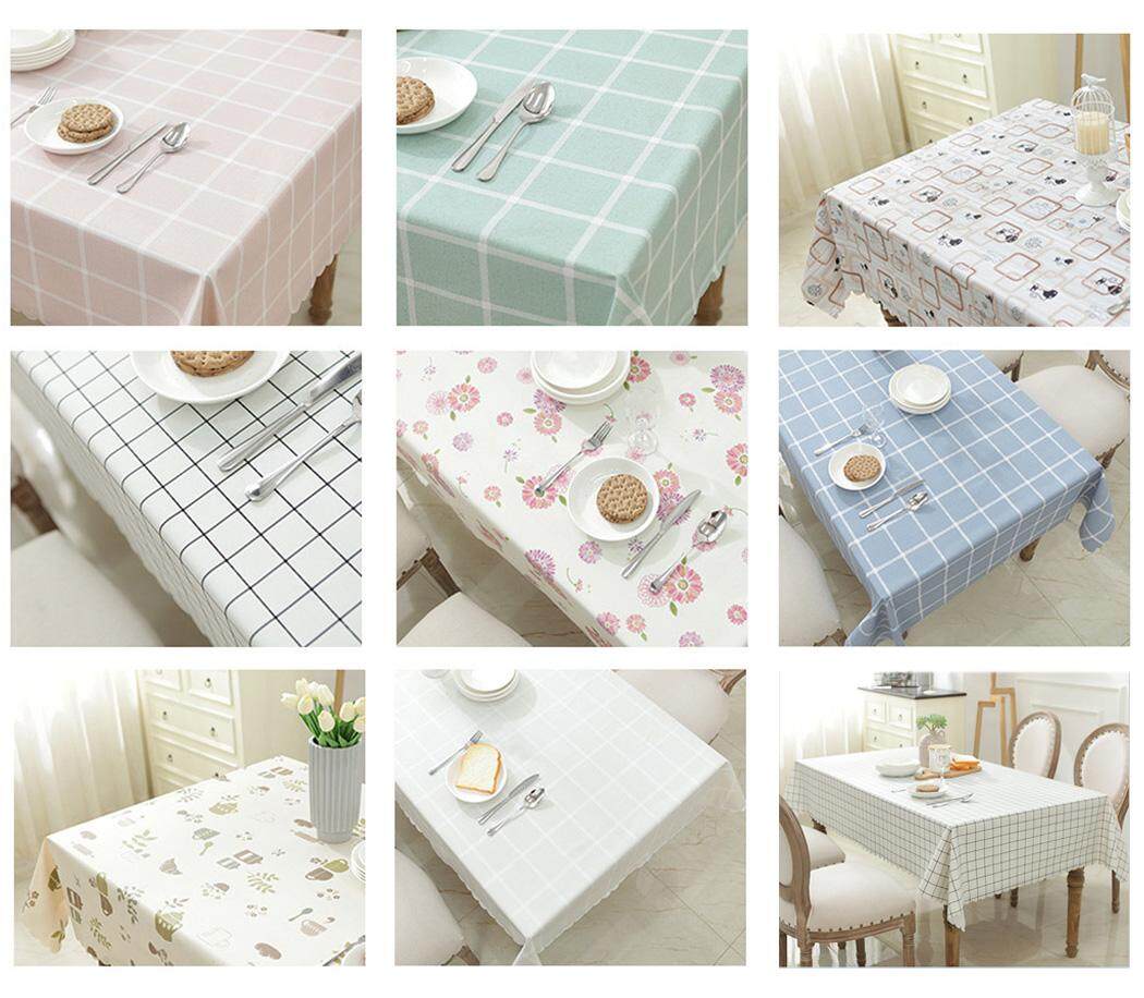 Square Tablecloth Anti-oil Waterproof Decor Table Cover Household Tablecloth 110cm*160cm - intl