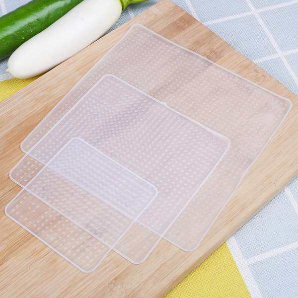 100*100mm Silicone Wrap Seal Cover Reusable Stretch Cling Film Food Storage Cover Bowl Cup Pad Fresh Keeping Lid