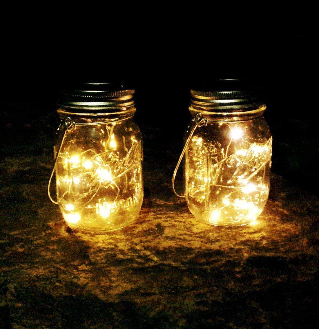 Treo Năng Lượng Mặt Trời Mason Jar Chuỗi Đèn Cổ Tích Đèn Năng Lượng Mặt Trời Laterns Bàn Đèn Sân Vườn Sân Bãi Cỏ