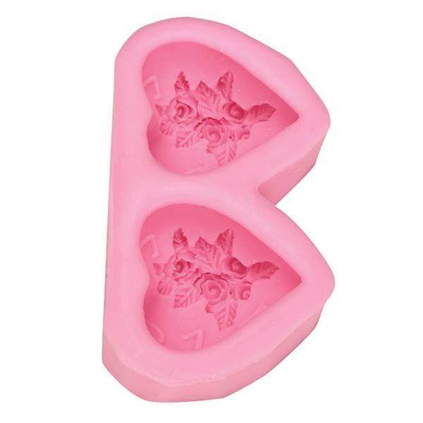 Double Heart Shape Cake Mold Silicone Cake Mould Creative Baking Mold Kitchen Accessories