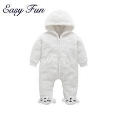 Tốt đẹp Eshop Mùa Đông Cho Bé Quần Gấu trẻ em phong cách nỉ mặc Áo Khoác áo liền quần sơ sinh thanh trượt sơ sinh toddle quần áo
