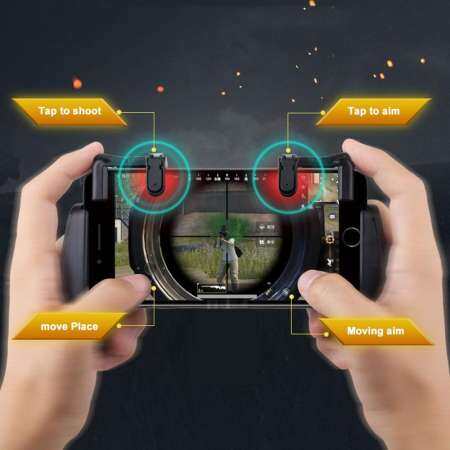 PALIGHT Gamepad ไร้สาย Trigger Controller สำหรับ PUBG กฎของการอยู่รอด (1 เซ็ต: ซ้าย/ขวา, ปุ่มจับ) - INTL