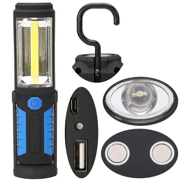 USB Torch Multi Light Bright LED Lamp Torch Magnetic Base Flashlight