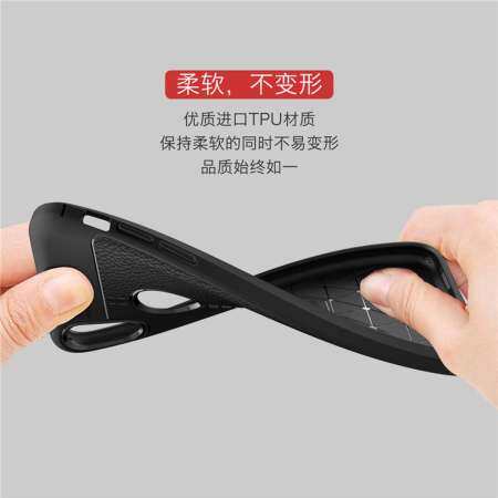 สำหรับ Apple iPhone X กรณีหนังลายลิ้นจี่นุ่ม TPU ซิลิโคนกันกระแทกฝาหลัง - INTL