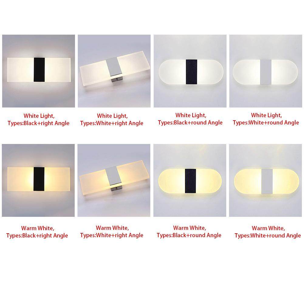 Acrylic 3 W UV Đèn Hành Lang Trong Nhà Ngoài Trời Hiện Đại Sconce Vuông Hình Bầu Dục Đèn Tường